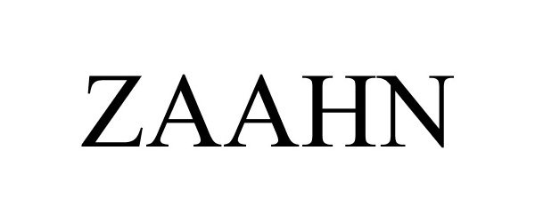 Trademark Logo ZAAHN