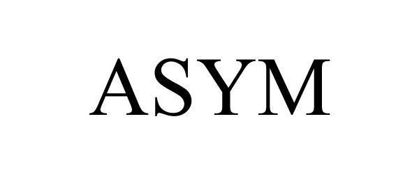 Trademark Logo ASYM