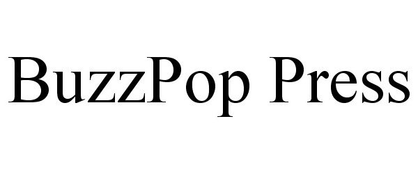 Trademark Logo BUZZPOP PRESS