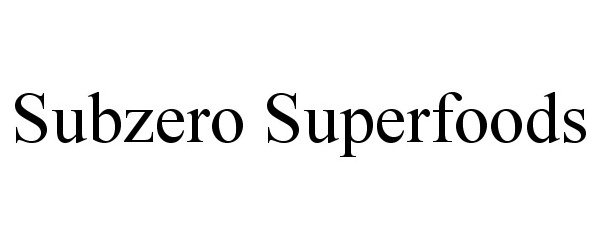  SUBZERO SUPERFOODS