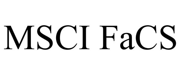 Trademark Logo MSCI FACS