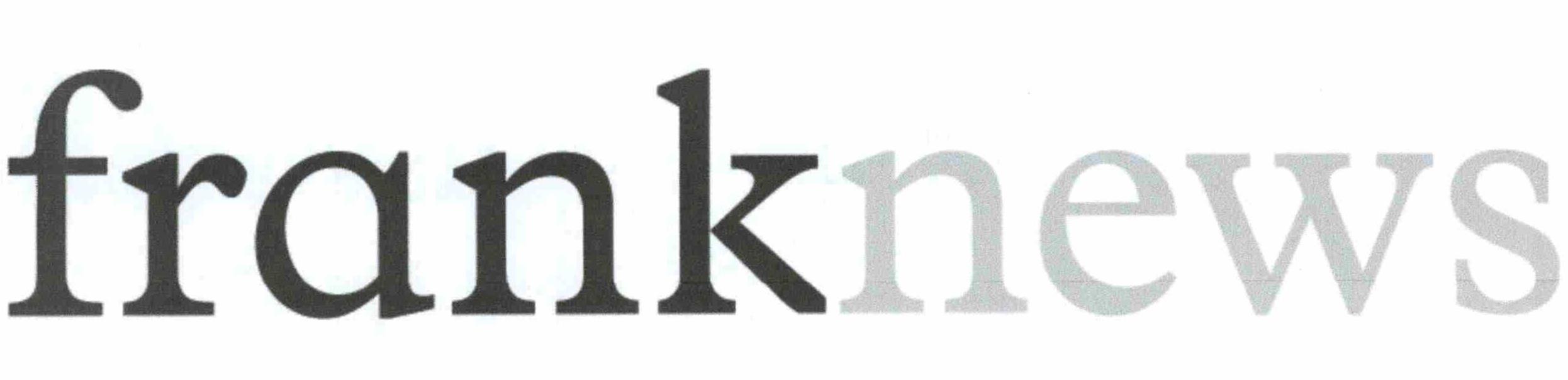 Trademark Logo FRANK NEWS
