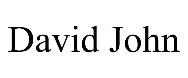 Trademark Logo DAVID JOHN