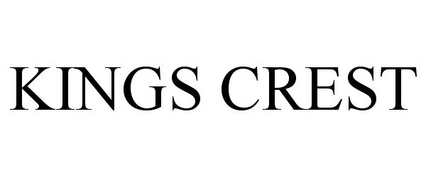 Trademark Logo KINGS CREST