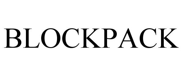 Trademark Logo BLOCKPACK