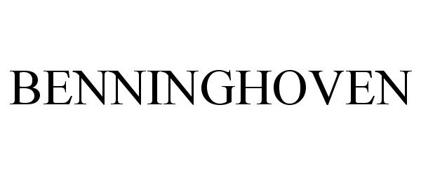 Trademark Logo BENNINGHOVEN