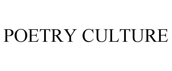 Trademark Logo POETRY CULTURE