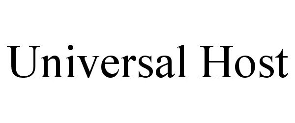 Trademark Logo UNIVERSAL HOST