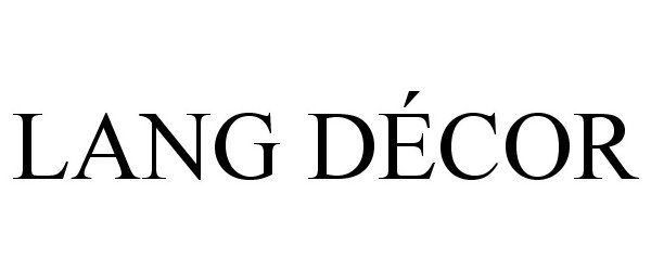 Trademark Logo LANG DÉCOR