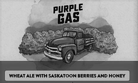 Trademark Logo PURPLE GAS WHEAT ALE WITH SASKATOON BERRIES AND HONEY