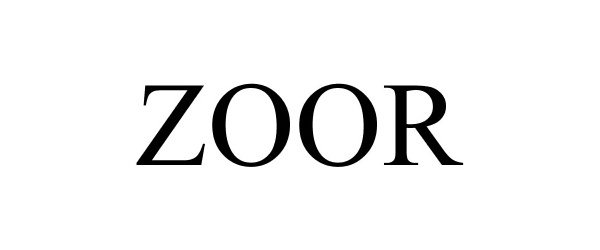 Trademark Logo ZOOR