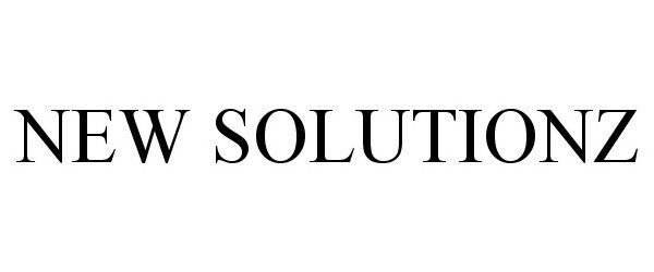 Trademark Logo NEW SOLUTIONZ