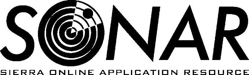Trademark Logo SONAR SIERRA ONLINE APPLICATION RESOURCE