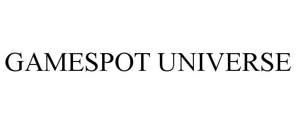 Trademark Logo GAMESPOT UNIVERSE
