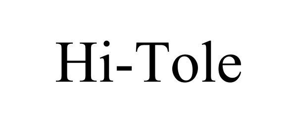 Trademark Logo HI-TOLE