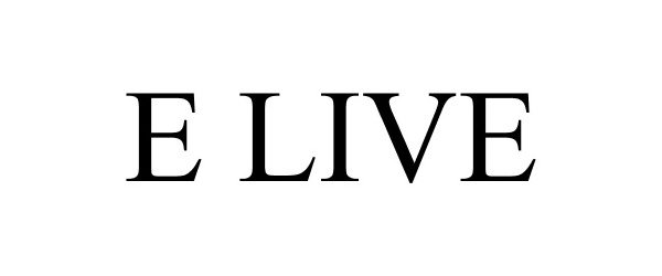 Trademark Logo E LIVE