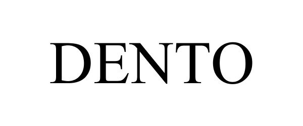 Trademark Logo DENTO