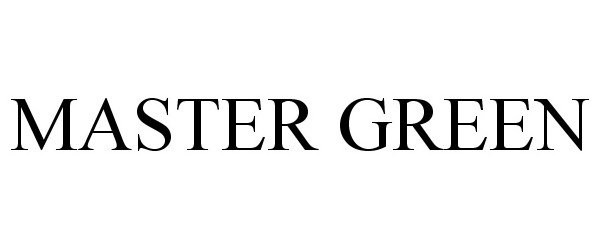 Trademark Logo MASTER GREEN