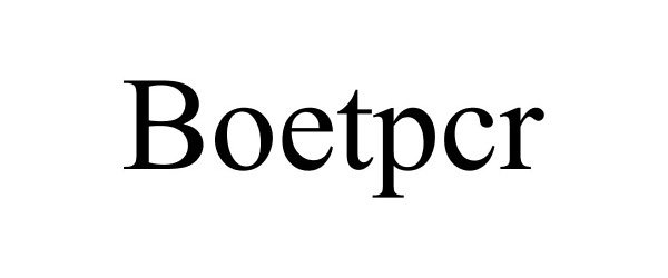 Trademark Logo BOETPCR