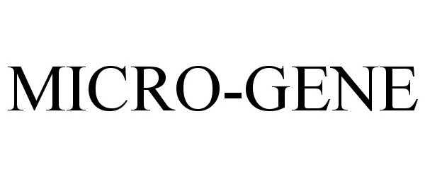 Trademark Logo MICRO-GENE