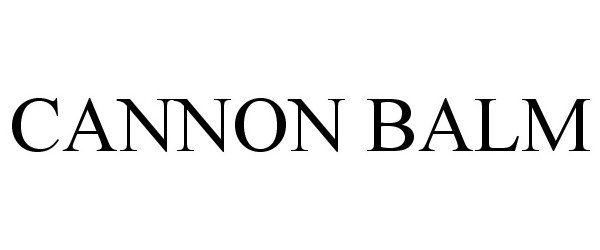 Trademark Logo CANNON BALM