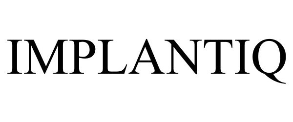 Trademark Logo IMPLANTIQ