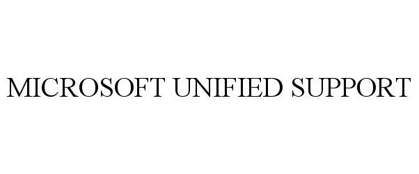 Trademark Logo MICROSOFT UNIFIED SUPPORT