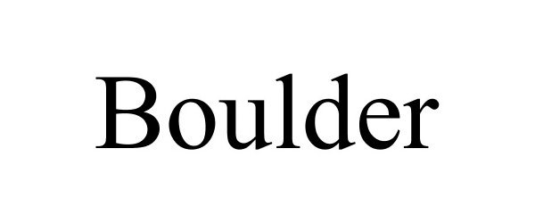 Trademark Logo BOULDER