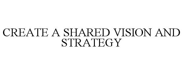  CREATE A SHARED VISION AND STRATEGY