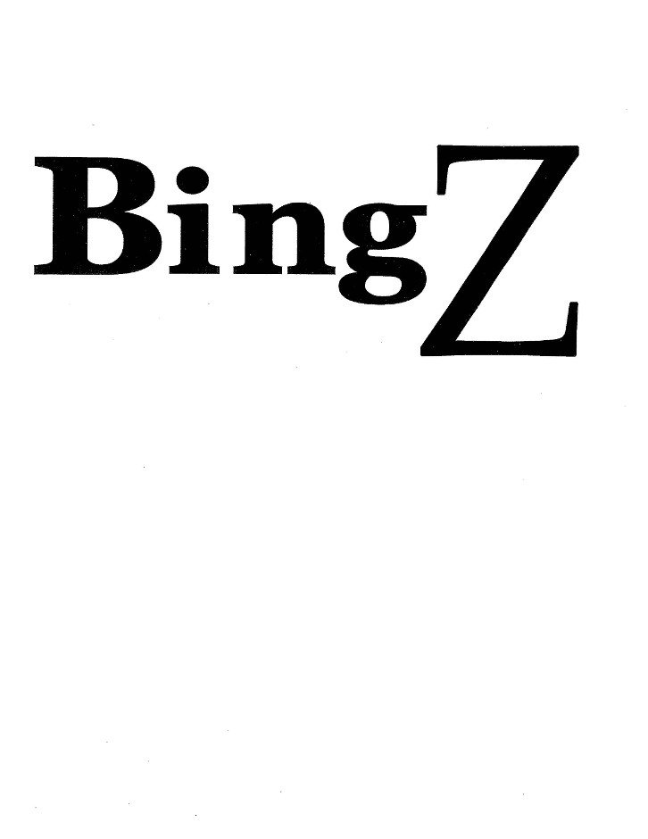 Trademark Logo BING Z