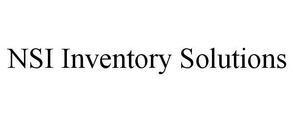 Trademark Logo NSI INVENTORY SOLUTIONS