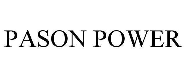 Trademark Logo PASON POWER