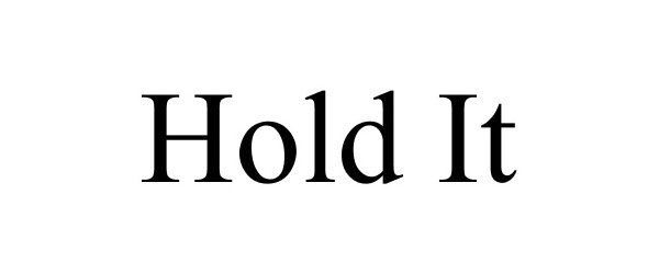 Trademark Logo HOLD IT