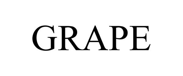 Trademark Logo GRAPE