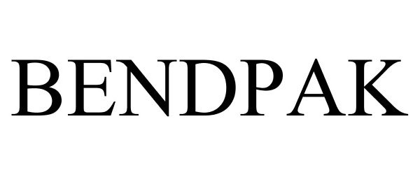 Trademark Logo BENDPAK