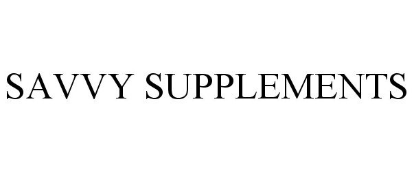  SAVVY SUPPLEMENTS