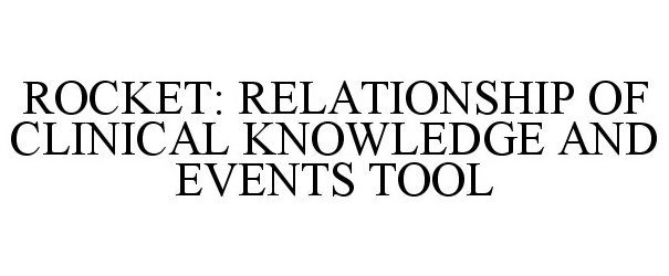 Trademark Logo ROCKET: RELATIONSHIP OF CLINICAL KNOWLEDGE AND EVENTS TOOL