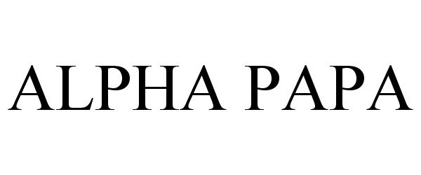 Trademark Logo ALPHA PAPA
