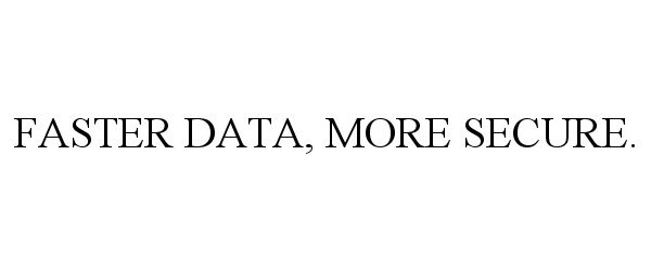 Trademark Logo FASTER DATA, MORE SECURE.