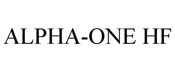  ALPHA-ONE HF