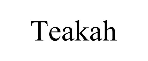 Trademark Logo TEAKAH