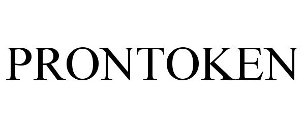 Trademark Logo PRONTOKEN