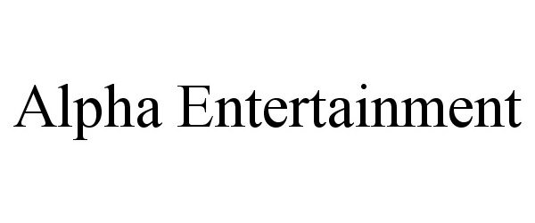 Trademark Logo ALPHA ENTERTAINMENT