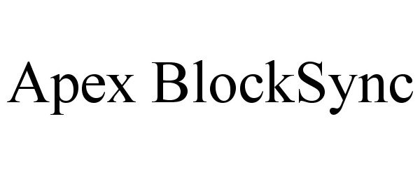  APEX BLOCKSYNC
