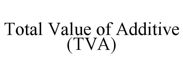Trademark Logo TOTAL VALUE OF ADDITIVE (TVA)