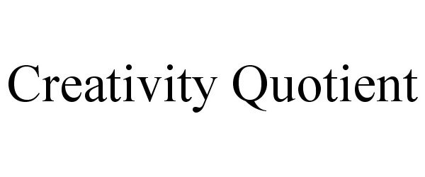 Trademark Logo CREATIVITY QUOTIENT