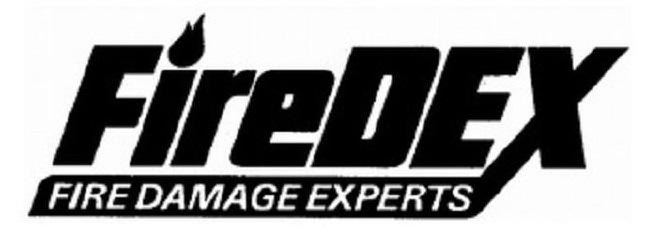 Trademark Logo FIREDEX FIRE DAMAGE EXPERTS
