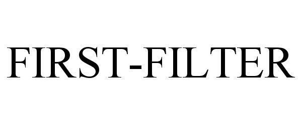 Trademark Logo FIRST-FILTER