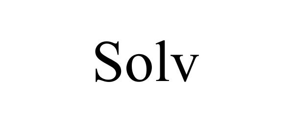 Trademark Logo SOLV