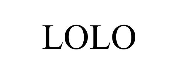 Trademark Logo LOLO